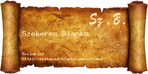 Szekeres Blanka névjegykártya